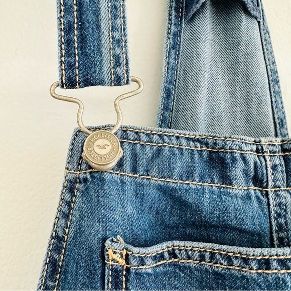 Hollister Denim Overalls High Rise Vintage Overalls 100% Cotton XS - Picture 7 of 8